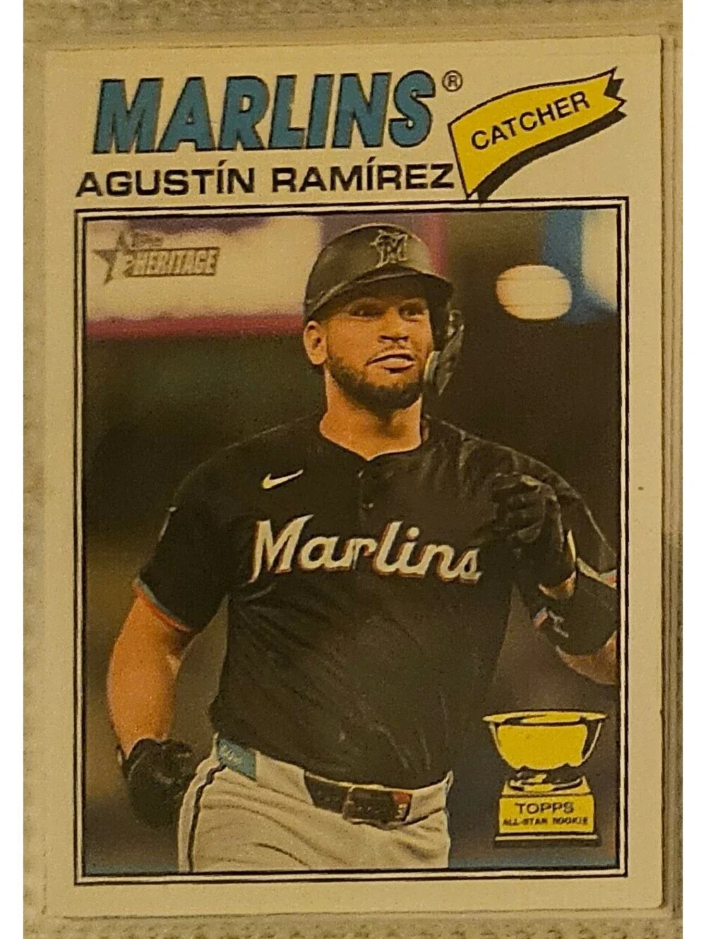 2026 Topps Heritage #13 - Agustín Ramírez - All-Star Rookie Cup - Miami Marlins